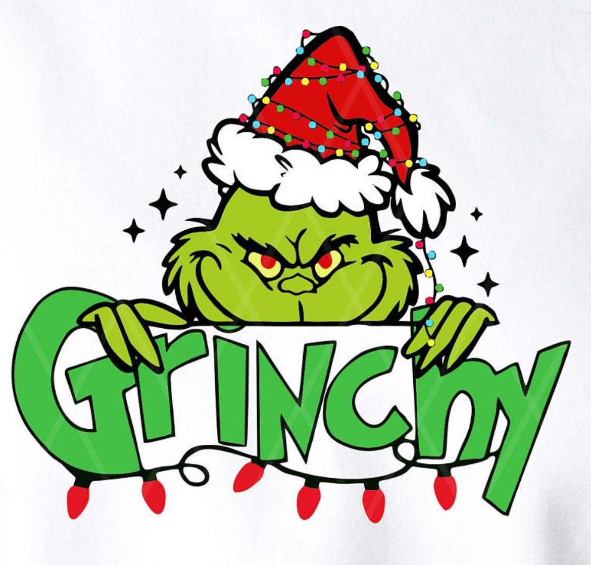 Back and front feeling extra grinchy sweatshirt