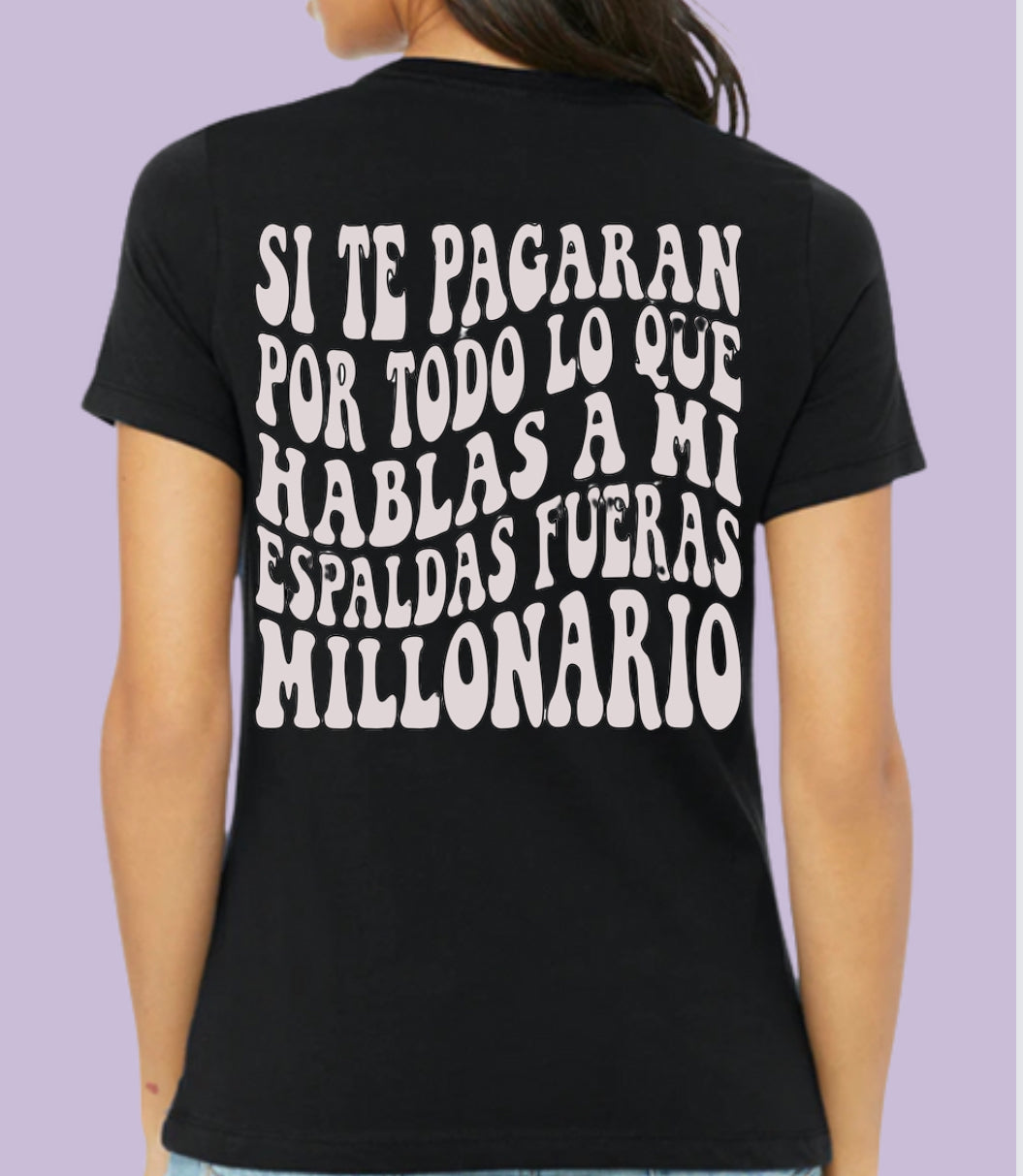 Si te pagaran por hablar a mis espaldas fueran millonario